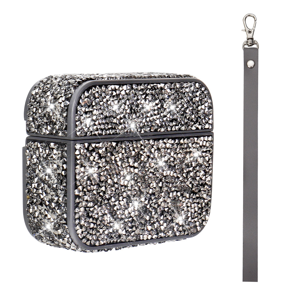 Apple Airpods 3. Nesil Zore Airbag 45 Bilek Askı Aparatlı Simli Şeffaf Kılıf