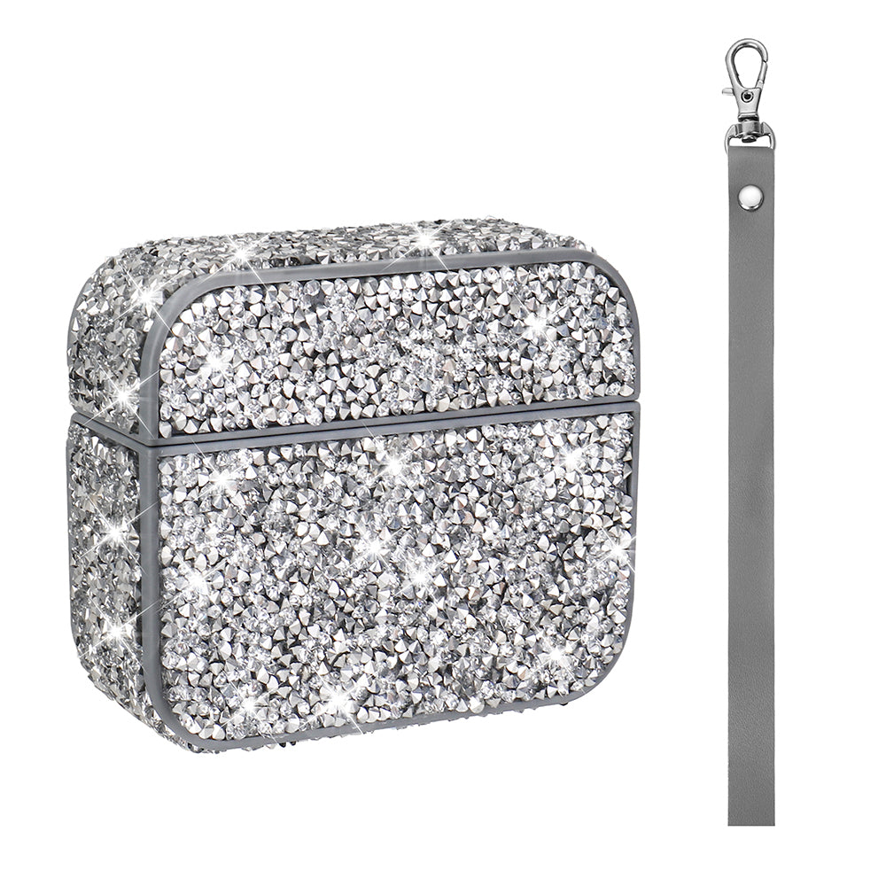 Apple Airpods 3. Nesil Zore Airbag 45 Bilek Askı Aparatlı Simli Şeffaf Kılıf