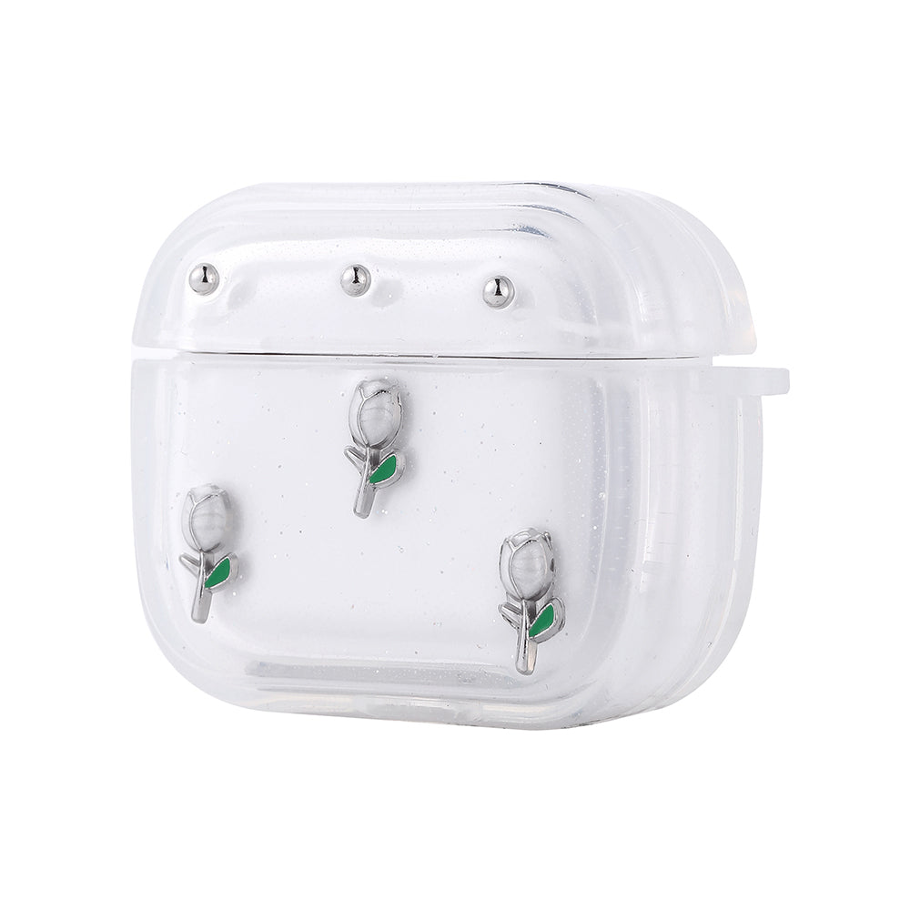 Apple Airpods 4 Zore Airbag 44 Airbag Tasarımlı Simli Şeffaf Kutup Kılıf