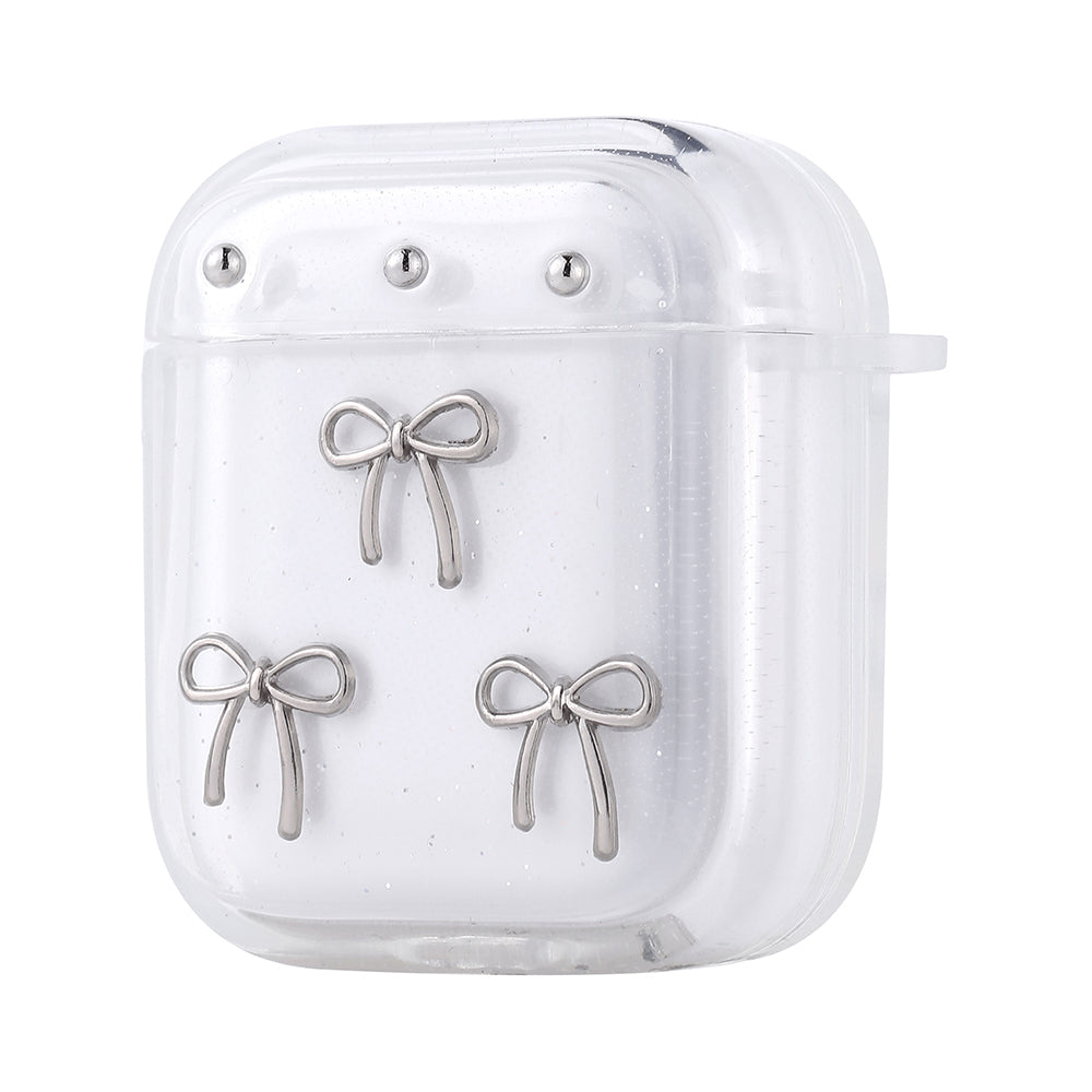 Apple Airpods Zore Airbag 44 Airbag Tasarımlı Simli Şeffaf Kutup Kılıf