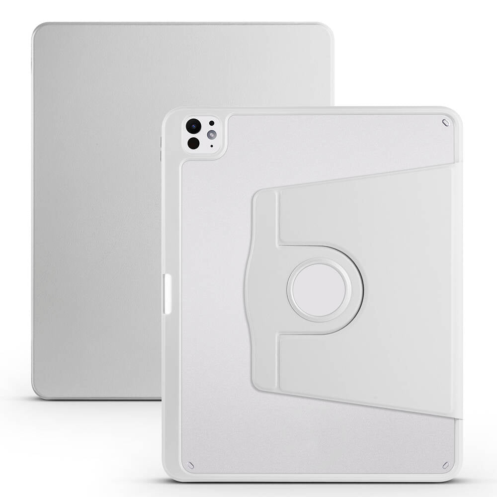 Apple iPad Pro 13 2025 M5 Kılıf Zore Termik Kalem Bölmeli Dönebilen Standlı Kılıf