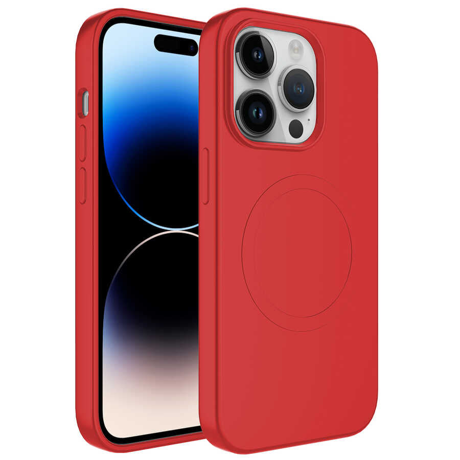 Apple iPhone 11 Pro Kılıf M-safe Wireless Şarj Özellikli Pastel Renk Silikon Zore Plas Kapak