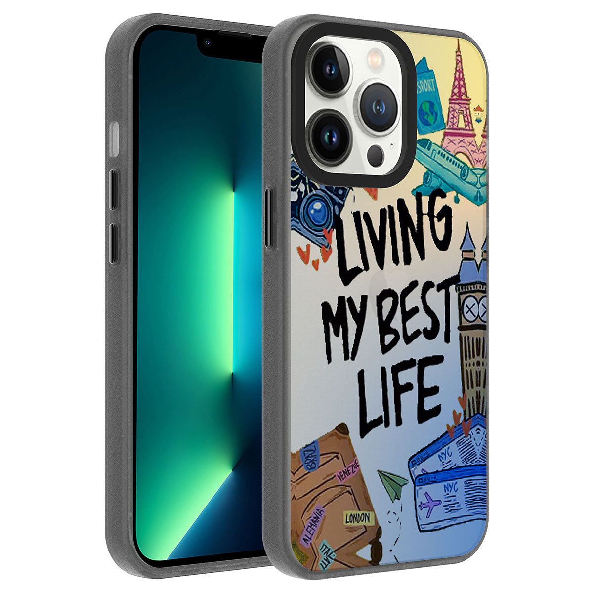 Apple iPhone 13 Pro Max Kılıf Desenli Zore Dragon Sert Kapak