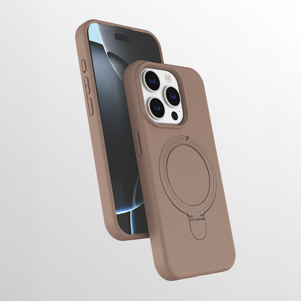 Apple iPhone 13 Pro Max Kılıf M-safe Şarj Özellikli Standlı Zore Samara Kapak