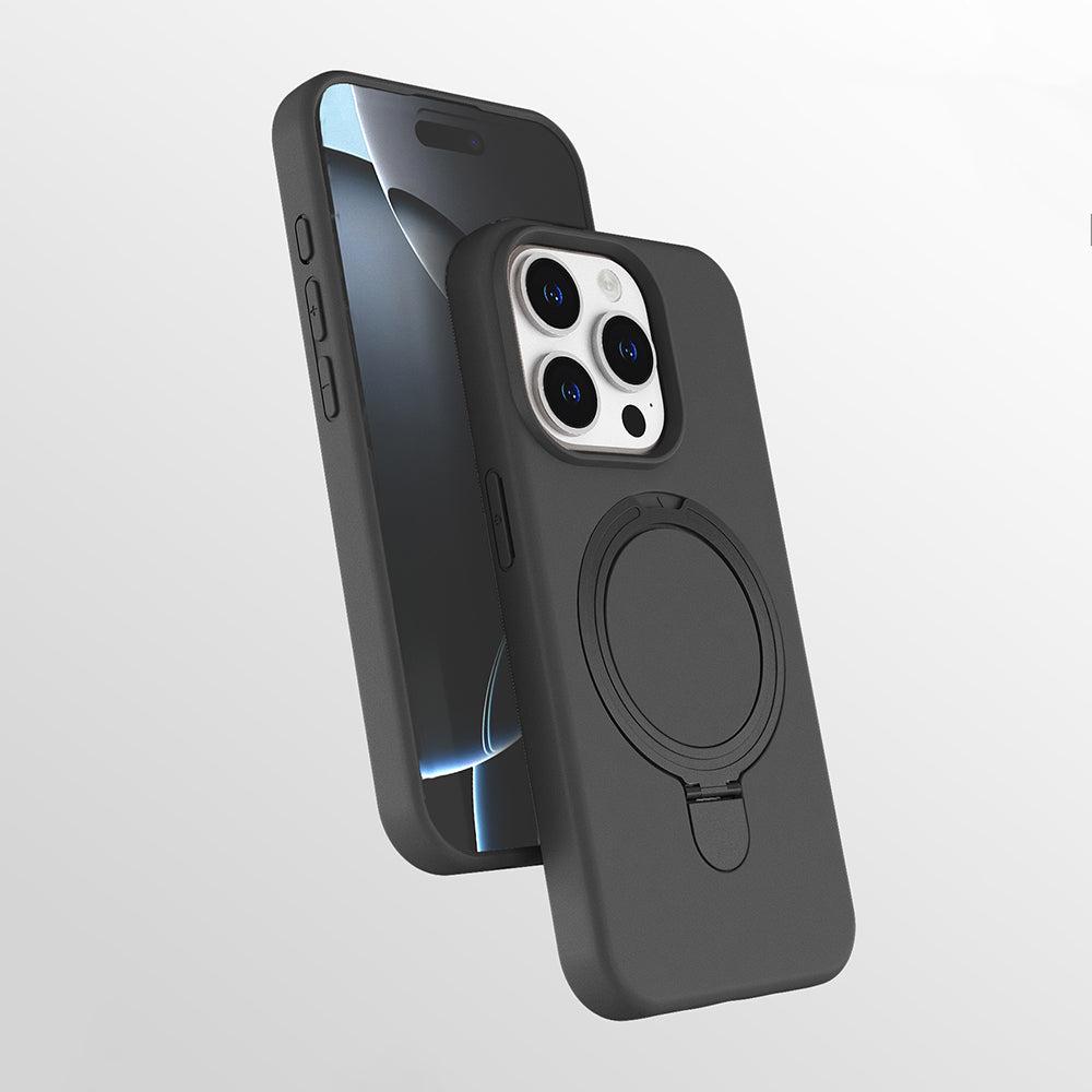 Apple iPhone 13 Pro Max Kılıf M-safe Şarj Özellikli Standlı Zore Samara Kapak