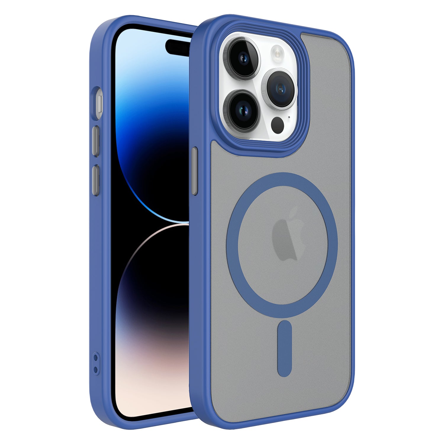 Apple iPhone 13 Pro Max Kılıf Mat Arka Yüzey Wireless Şarj Özellikli Zore Flet M-safe Kapak