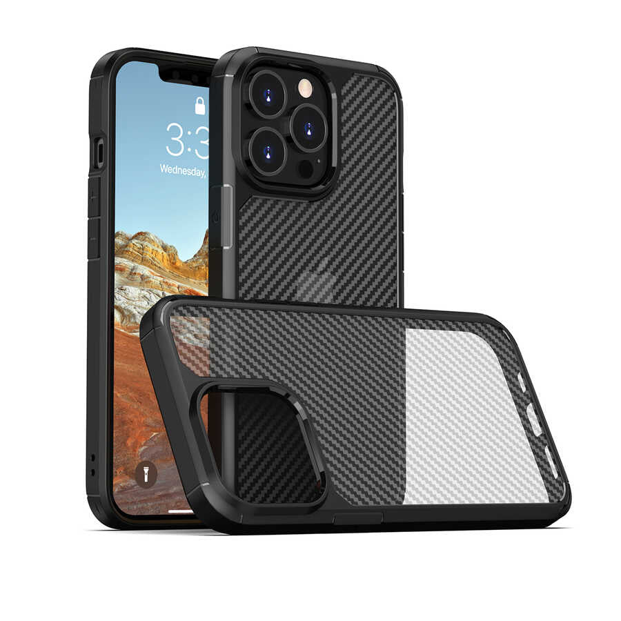 Apple iPhone 13 Pro Max Kılıf Zore İnoks Kapak