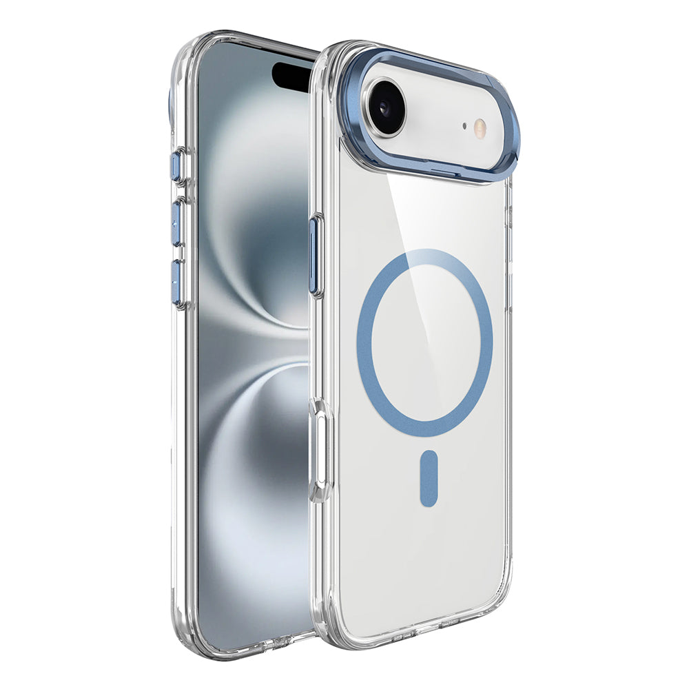 Apple iPhone 17 Air Kılıf M-safe Şarj Özellikli Airbagli Kamera Standlı Zore Azor Kapak