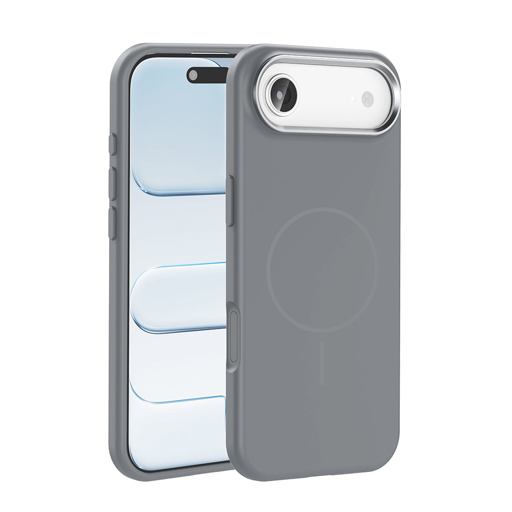 Apple iPhone 17 Air Kılıf M-Safe Şarj Özellikli Metal Kamera Çerçeveli Zore Edi Silikon Kapak