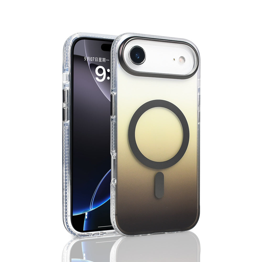 Apple iPhone 17 Air Kılıf M-safe Şarj Özellikli Transparan Renk Geçişli Zore Toros Kapak