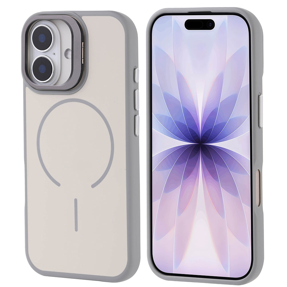 Apple iPhone 17 Kılıf M-safe Şarj Özellikli Kamera Standlı Zore Notron Kapak