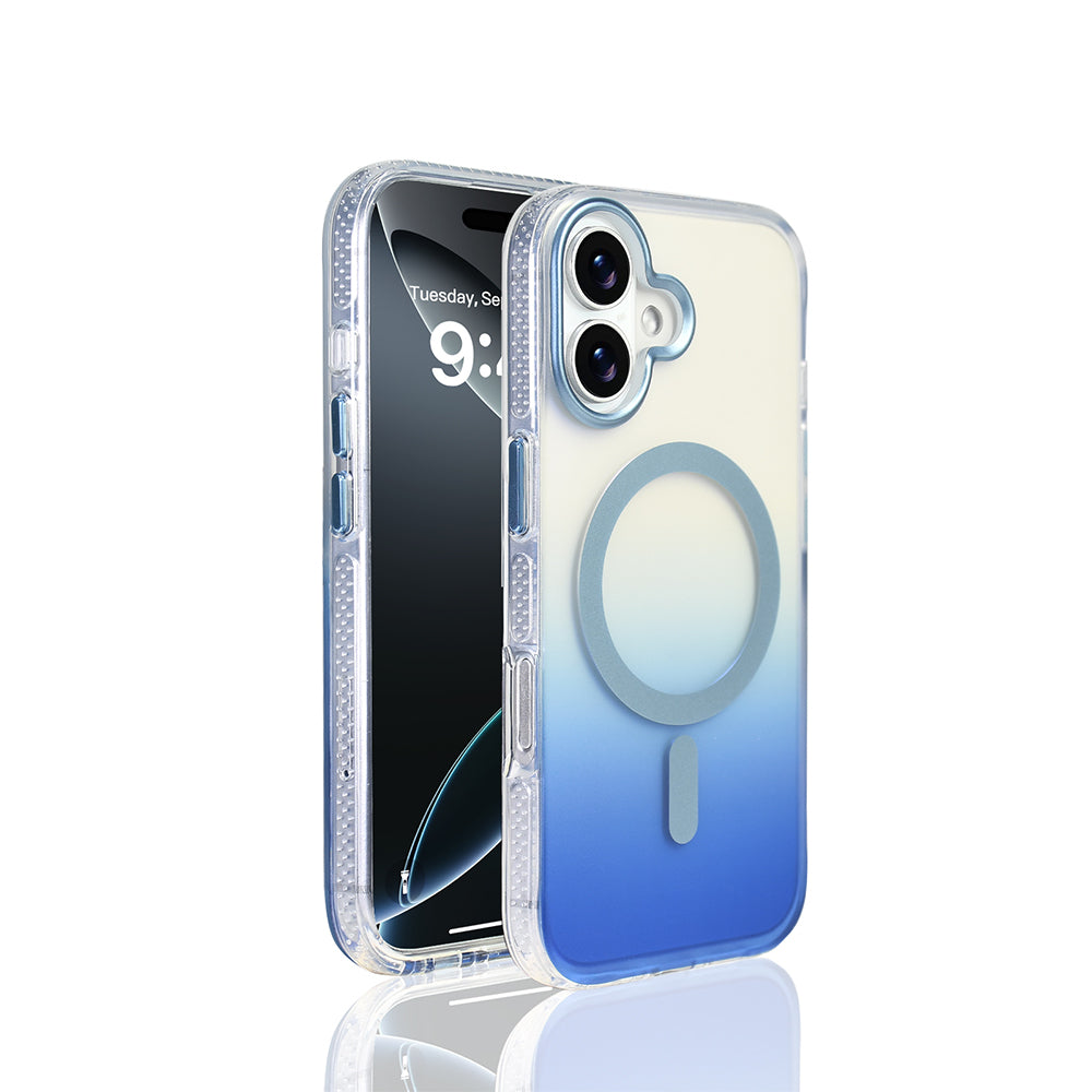 Apple iPhone 17 Kılıf M-safe Şarj Özellikli Transparan Renk Geçişli Zore Toros Kapak