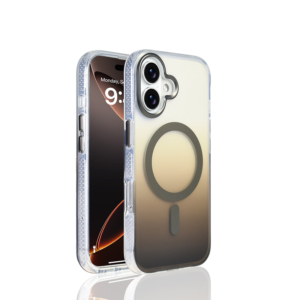 Apple iPhone 17 Kılıf M-safe Şarj Özellikli Transparan Renk Geçişli Zore Toros Kapak