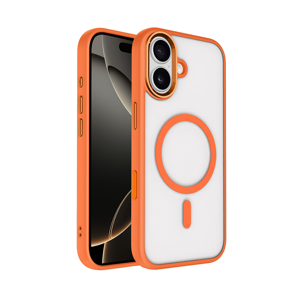 Apple iPhone 17 Kılıf Wireless Şarj Özellikli Zore Krom M-safe Silikon Kapak