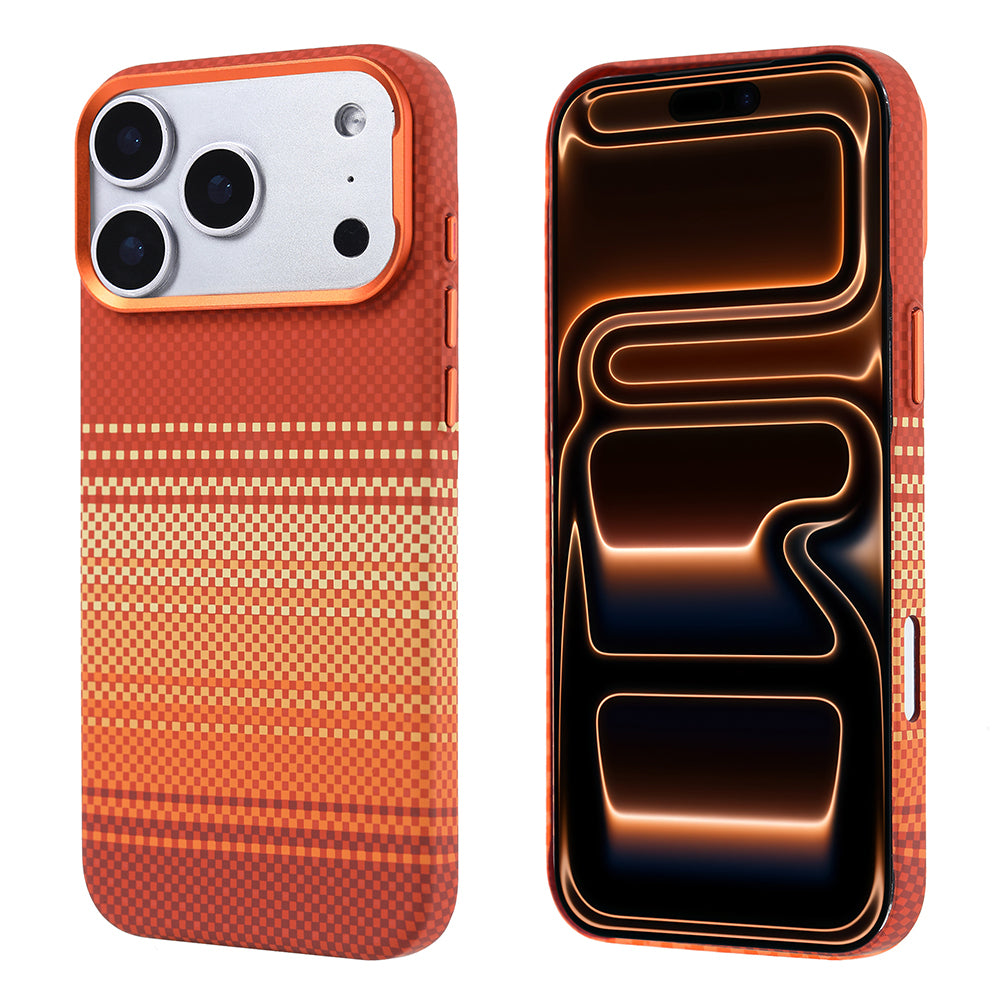 Apple iPhone 17 Pro Kılıf M-safe Şarj Özellikli Karbon Fiber Görünümlü Zore Nekst Kapak