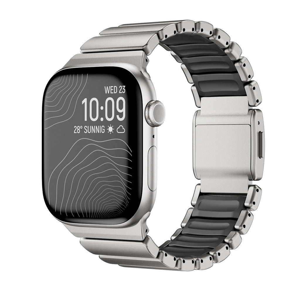 Apple Watch 44mm Zore KRD-151 Metal Silikon Kordon