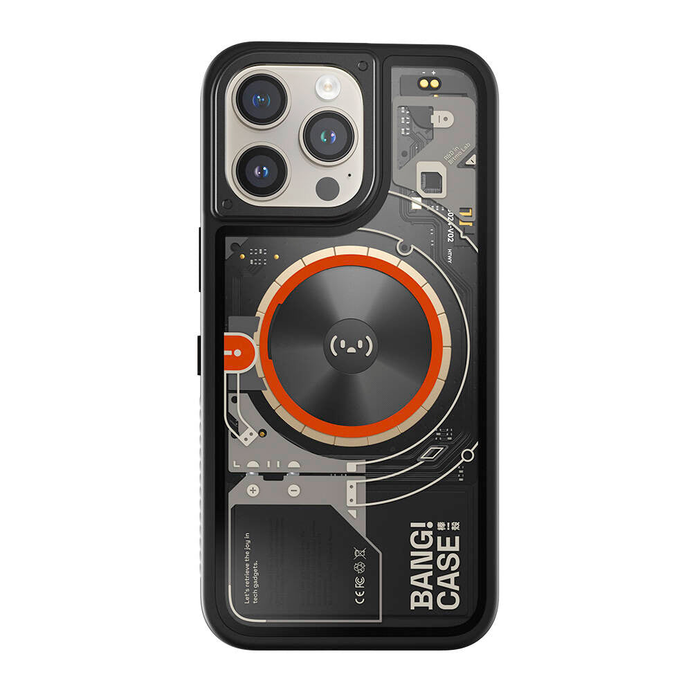 iPhone 15 Pro Kılıf Özelleştirilebilir 3 Fonksiyonlu Bluetooth Bağlantılı Bitmo Lab Bangcase Akıllı M-safe Kapak