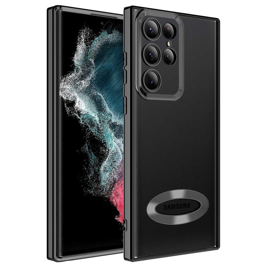 Galaxy S22 Ultra Kılıf Kamera Korumalı Logo Gösteren Zore Omega Kapak