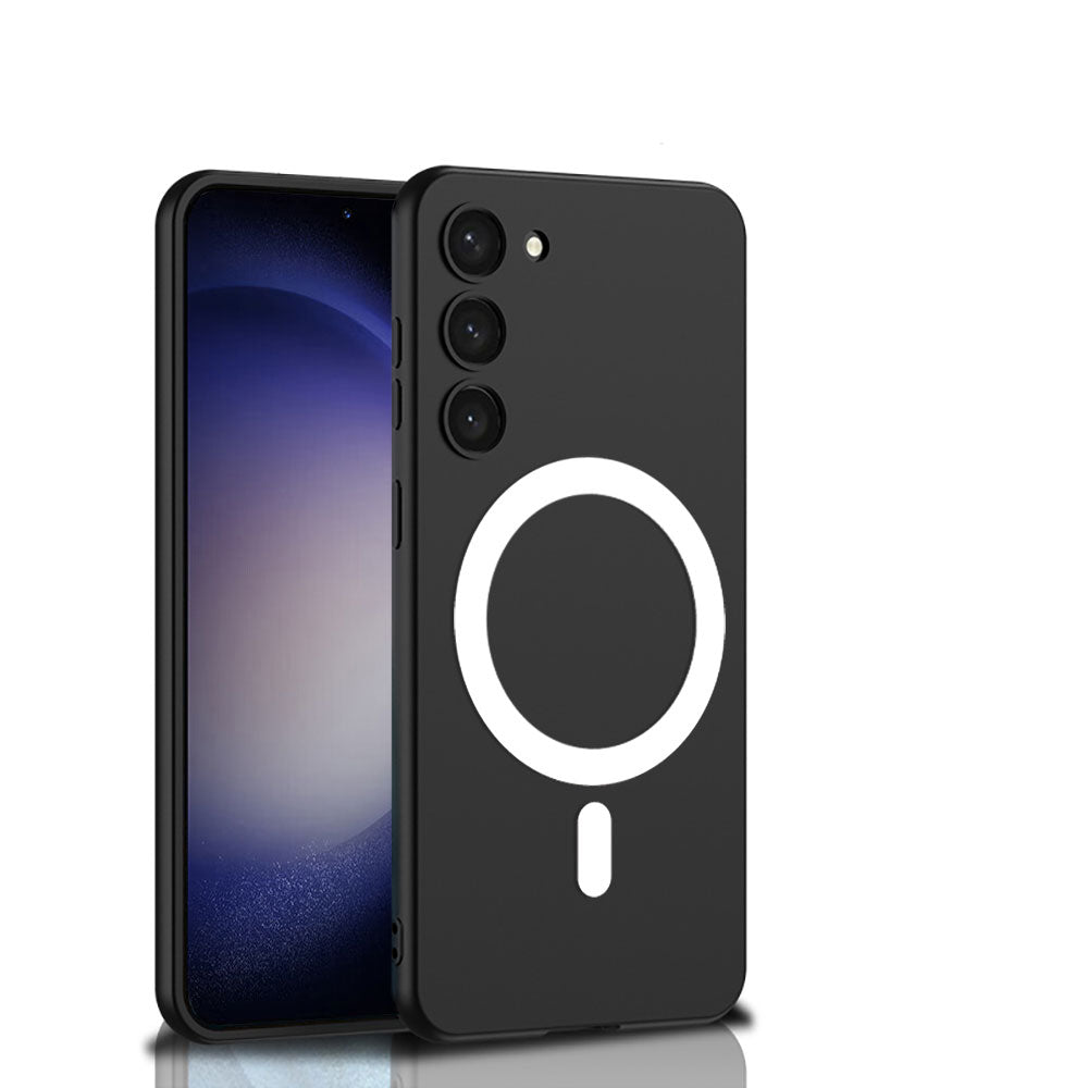 Galaxy S23 Kılıf Wireless Şarj Özellikli Zore Kıpta M-safe Silikon Kapak