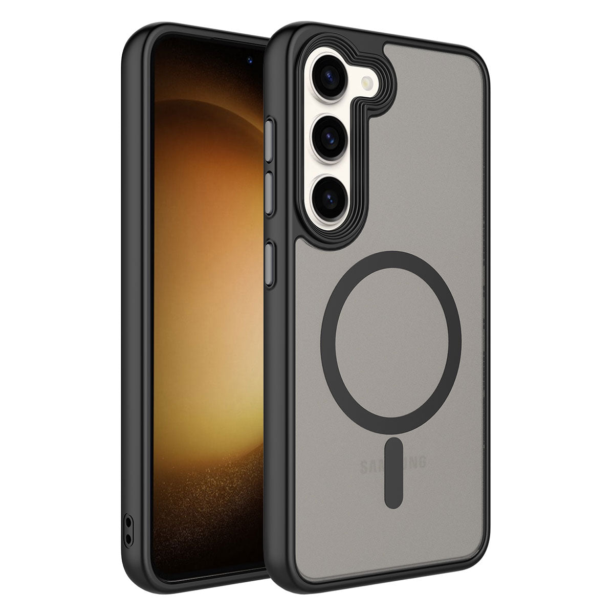 Galaxy S23 Plus Kılıf Mat Arka Yüzey Wireless Şarj Özellikli Zore Flet M-safe Kapak