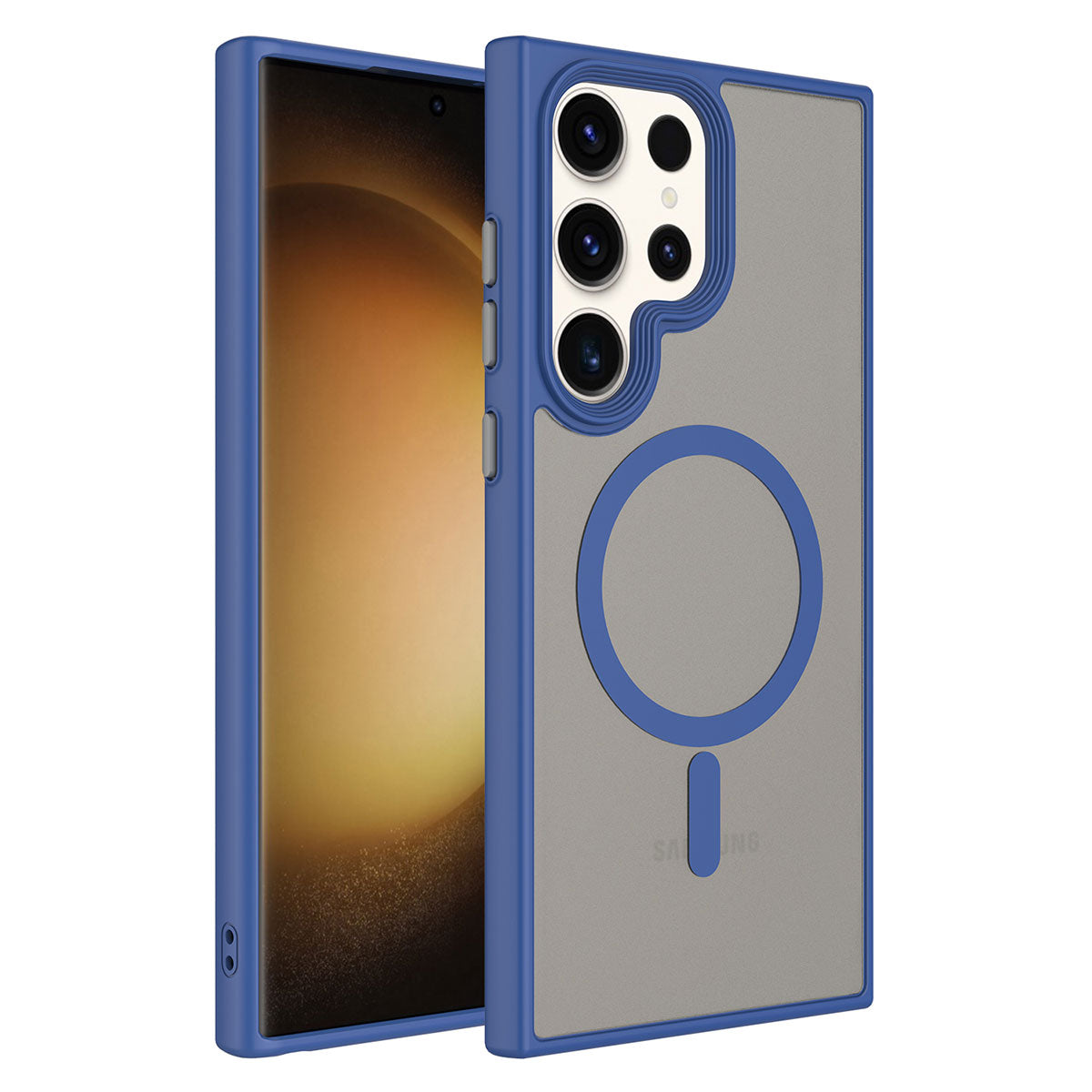 Galaxy S23 Ultra Kılıf Mat Arka Yüzey Wireless Şarj Özellikli Zore Flet M-safe Kapak