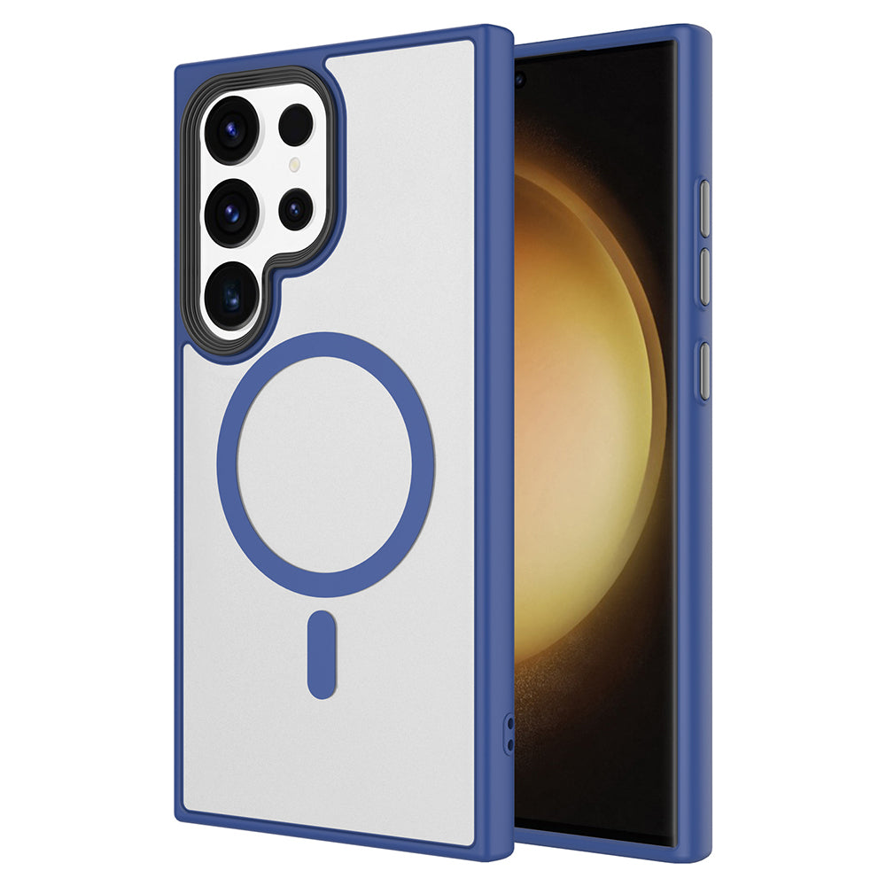 Galaxy S23 Ultra Kılıf Mat Arka Yüzey Wireless Şarj Özellikli Zore Flet M-safe Kapak