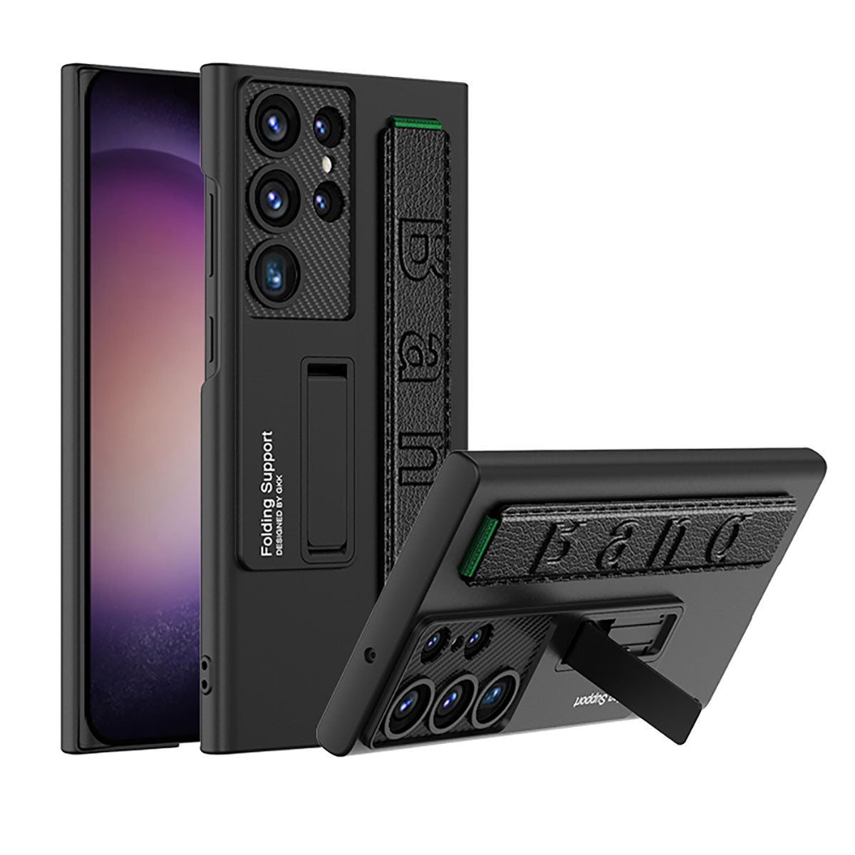 Galaxy S23 Ultra Kılıf Standlı El Tutacaklı Zore Band Kapak