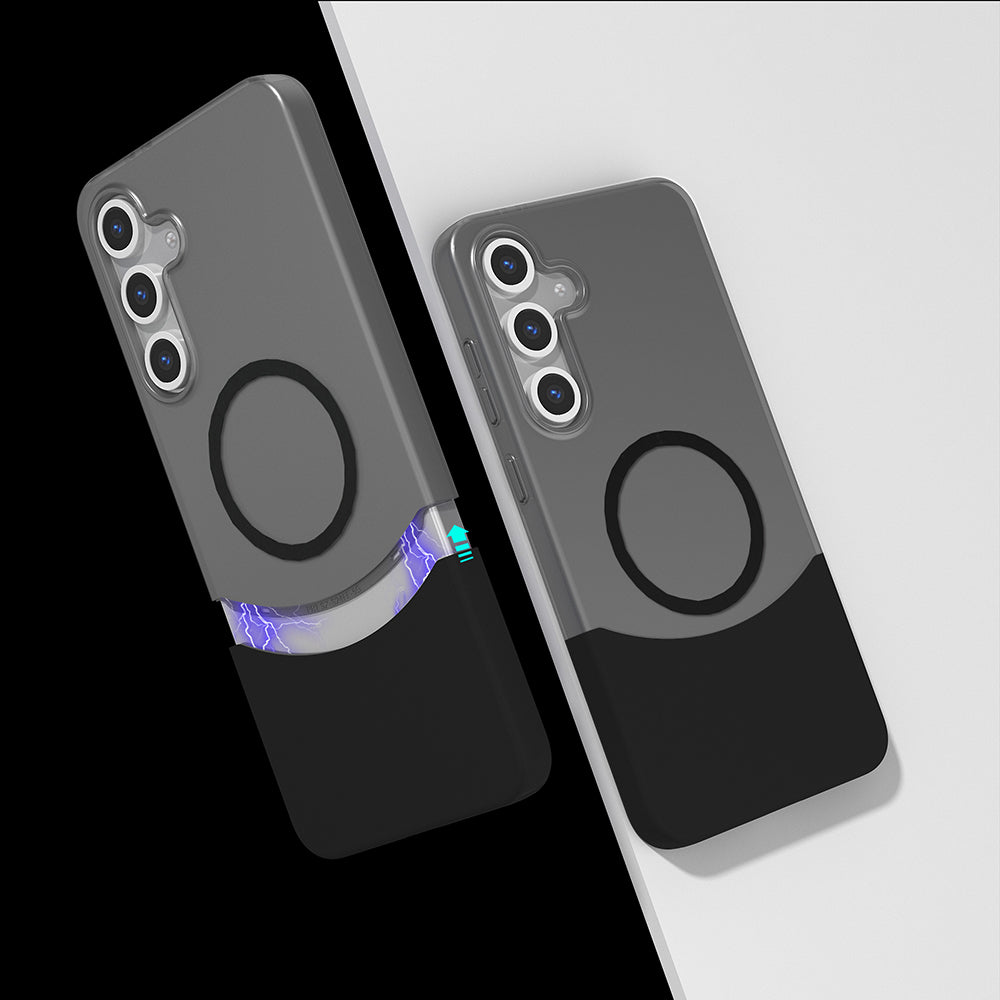 Galaxy S24 FE Kılıf M-Safe Şarj Özellikli Mıknatıslı Zore Duble Kapak