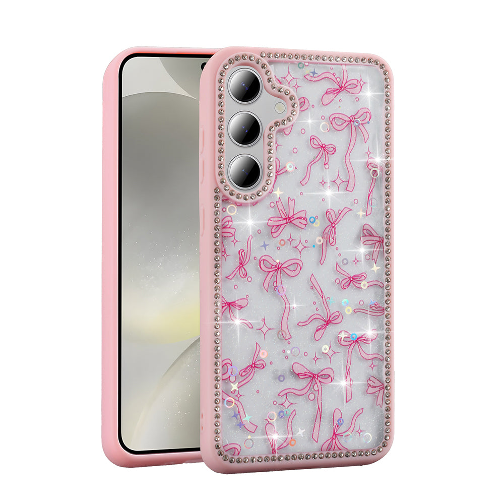 Galaxy S24 FE Kılıf Taşlı ve Simli Tasarım Zore Azra Kapak