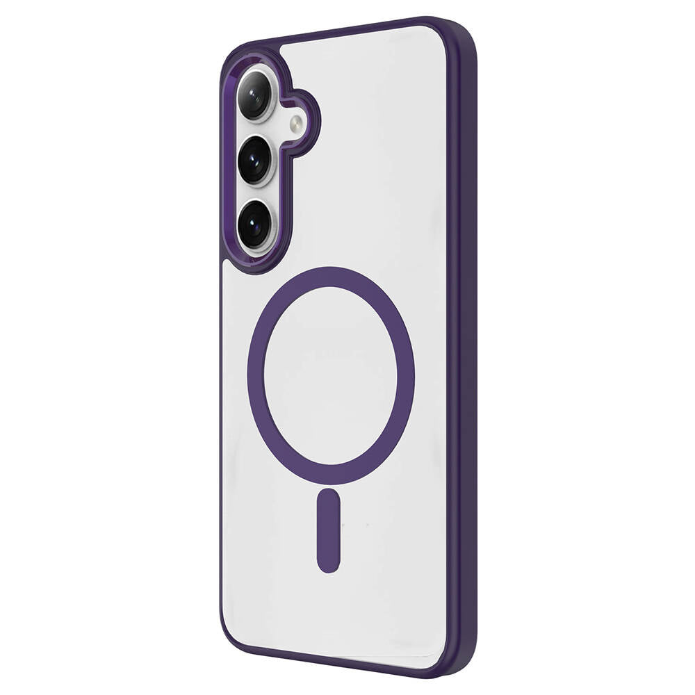 Galaxy S24 Plus Kılıf M-safe Şarj Özellikli Zore Krom M-safe Silikon Kapak