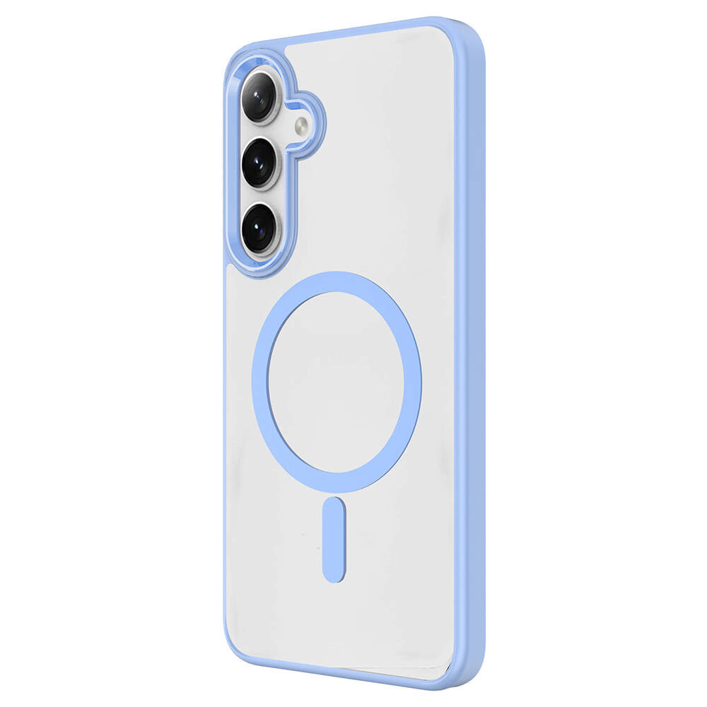 Galaxy S24 Plus Kılıf M-safe Şarj Özellikli Zore Krom M-safe Silikon Kapak