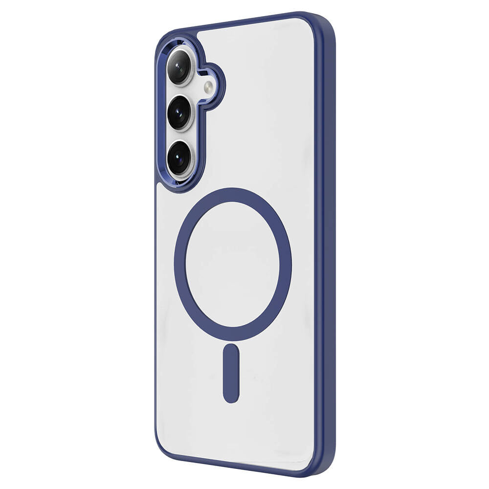 Galaxy S24 Plus Kılıf M-safe Şarj Özellikli Zore Krom M-safe Silikon Kapak