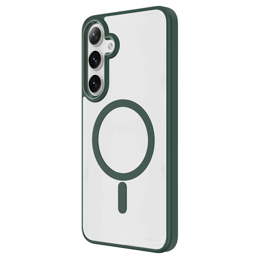 Galaxy S24 Plus Kılıf M-safe Şarj Özellikli Zore Krom M-safe Silikon Kapak