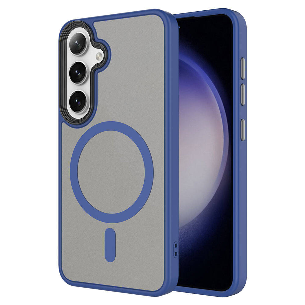 Galaxy S24 Plus Kılıf Sert PC Arka Yüzey Wireless Şarj Özellikli Zore Flet M-safe Kapak