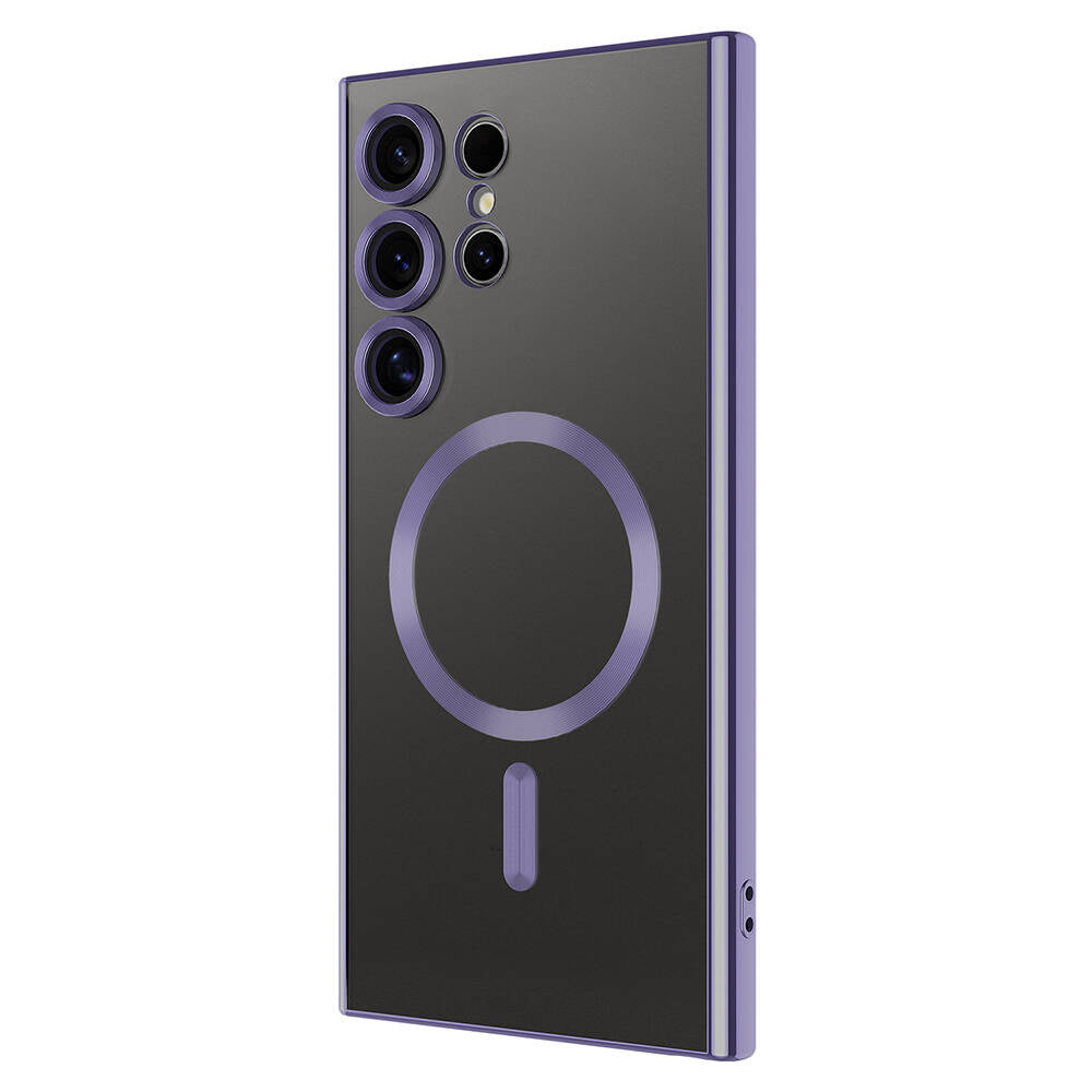 Galaxy S24 Ultra Kılıf Kamera Korumalı M-safe Wireless Şarj Özellikli Zore Demre Kapak