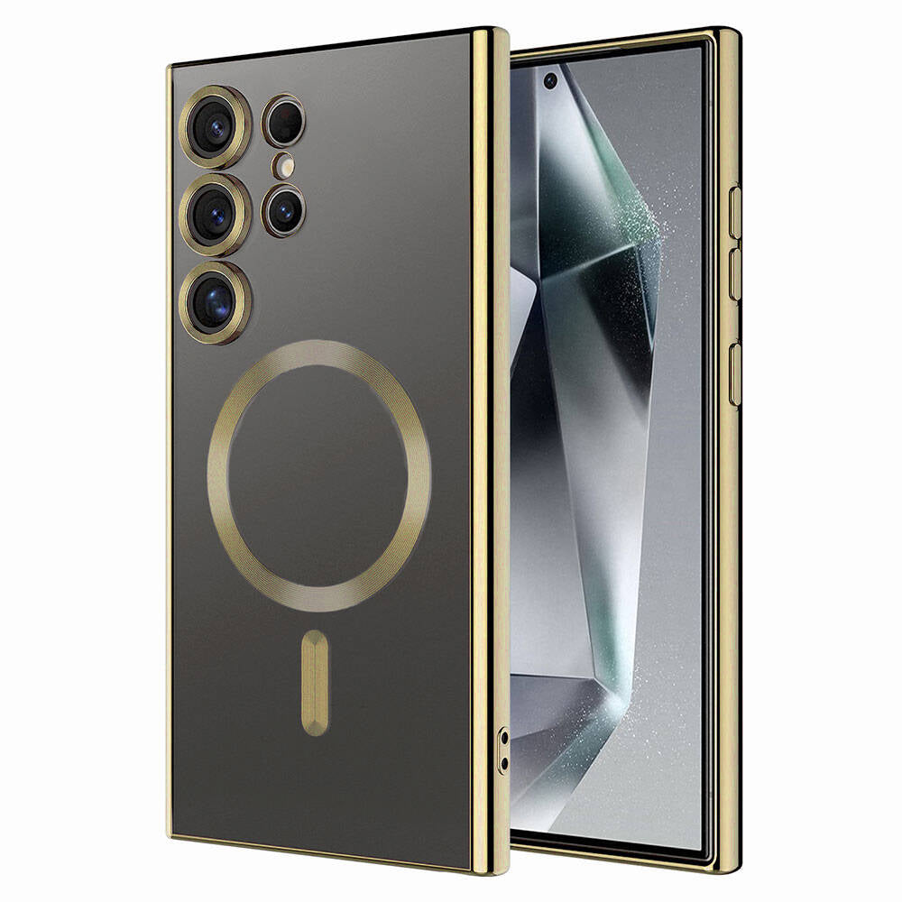 Galaxy S24 Ultra Kılıf Kamera Korumalı M-safe Wireless Şarj Özellikli Zore Demre Kapak