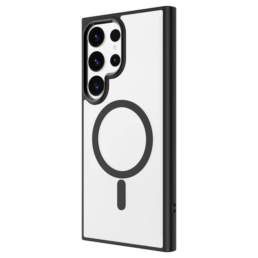 Galaxy S24 Ultra Kılıf M-safe Şarj Özellikli Zore Krom M-safe Silikon Kapak