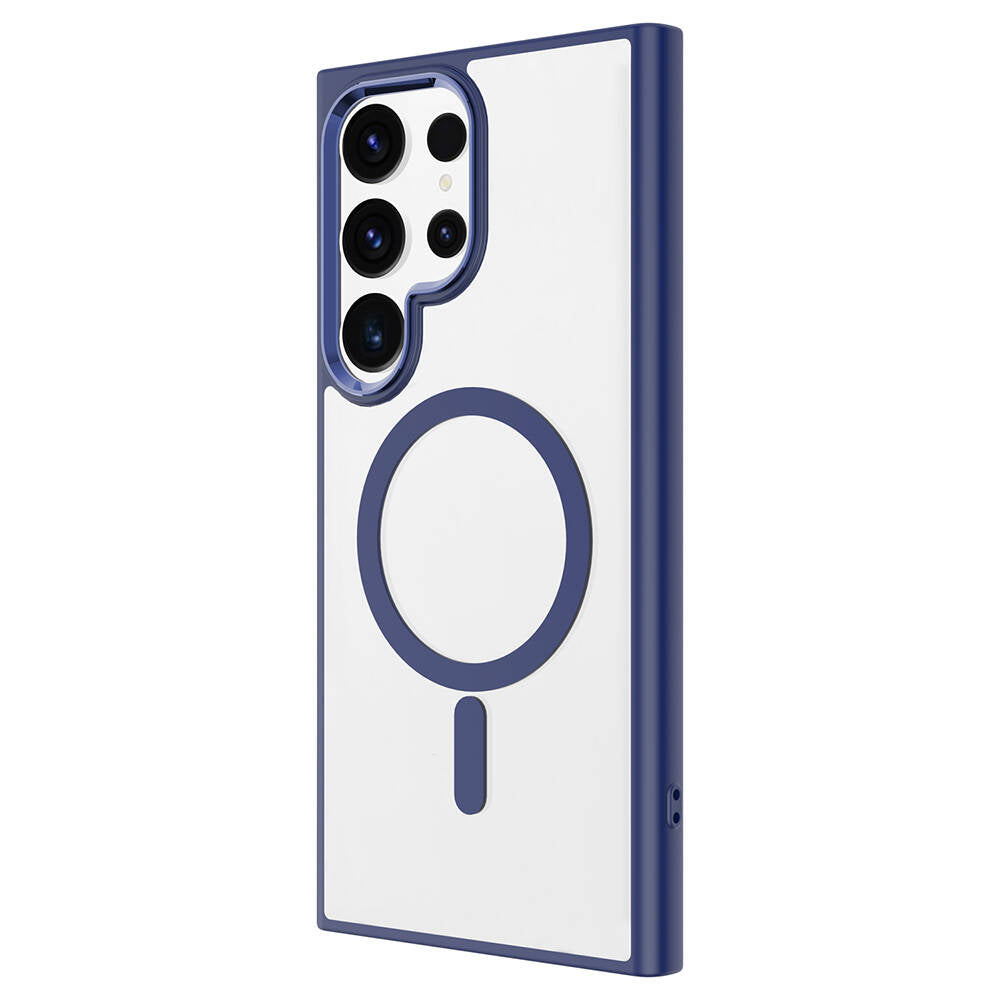 Galaxy S24 Ultra Kılıf M-safe Şarj Özellikli Zore Krom M-safe Silikon Kapak