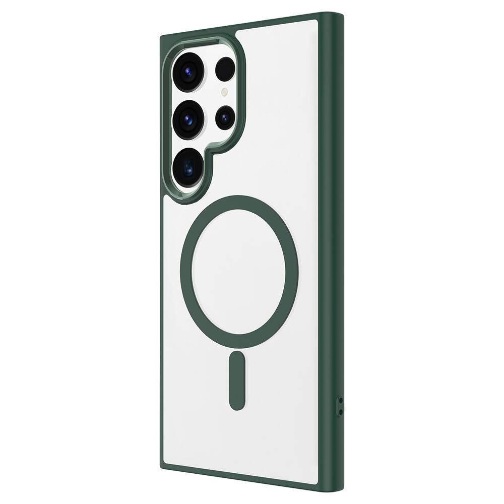 Galaxy S24 Ultra Kılıf M-safe Şarj Özellikli Zore Krom M-safe Silikon Kapak