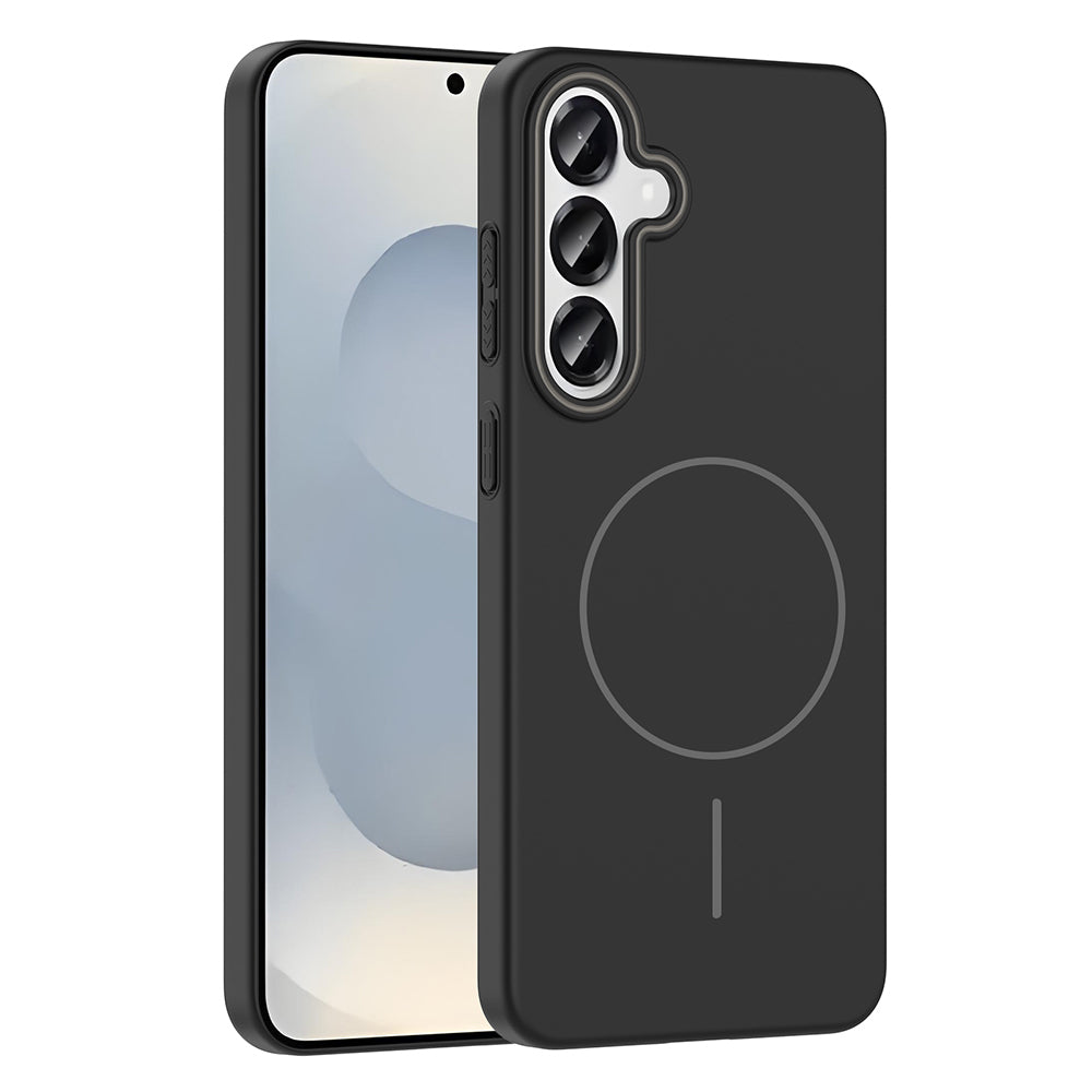 Galaxy S25 Plus Kılıf M-safe Şarj Özellikli Zore Ruby Sert Kapak