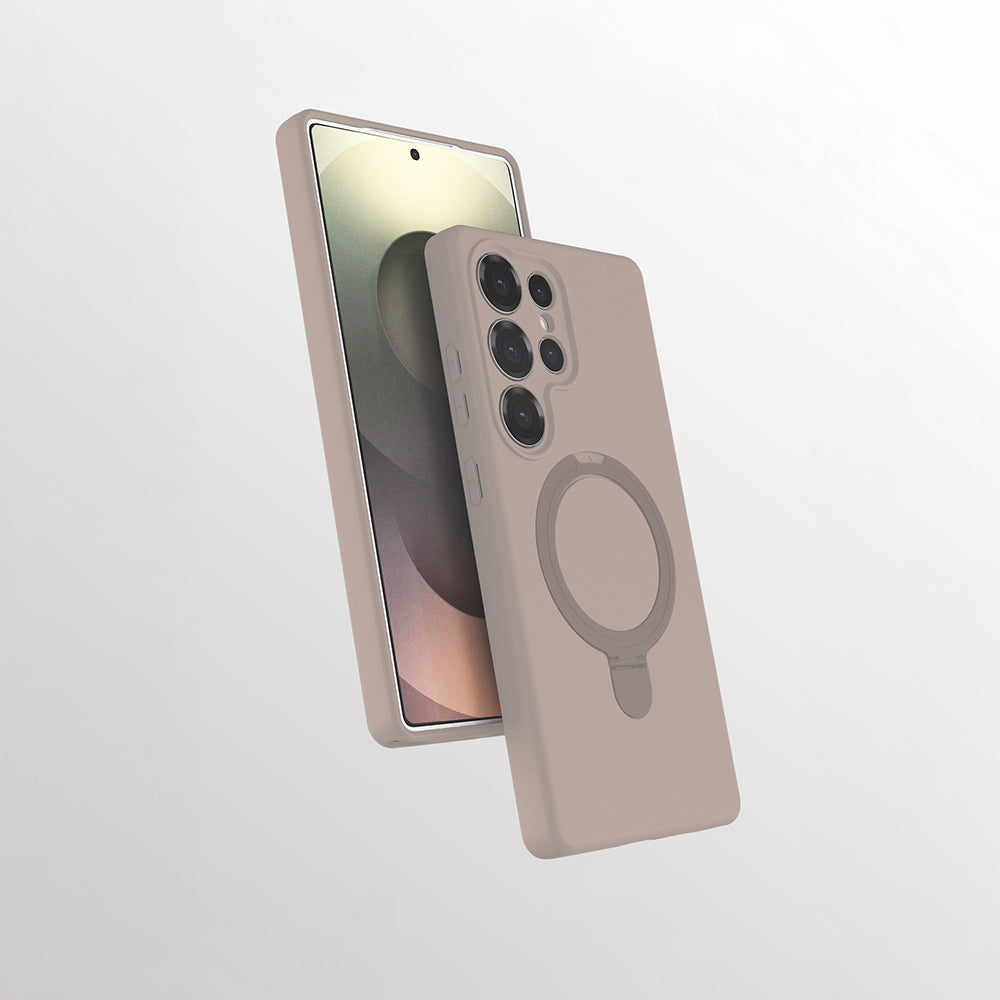 Galaxy S25 Ultra Kılıf M-safe Şarj Özellikli Standlı Zore Samara Kapak